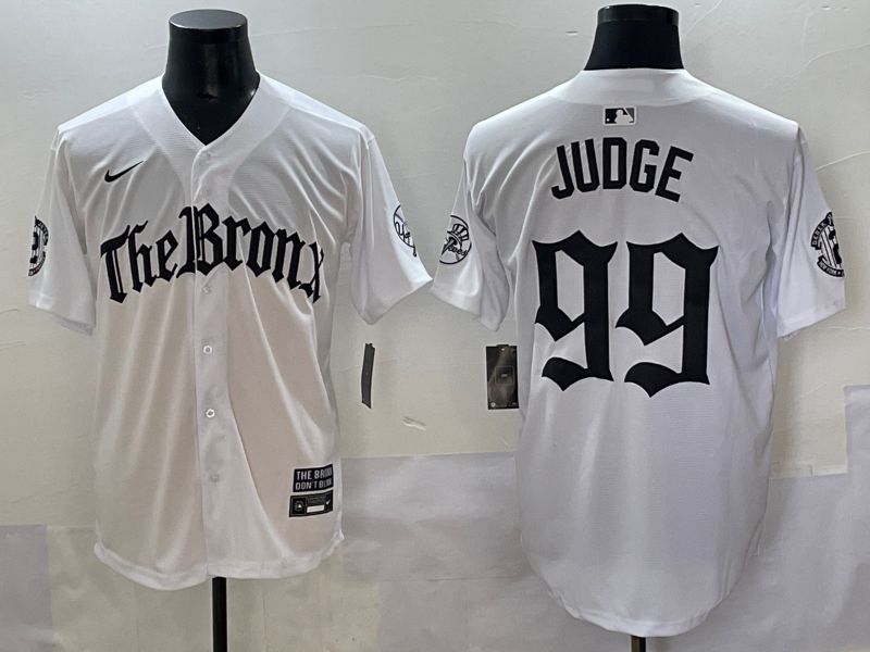 Men 2025 New York Yankees #99 Judge White Five generations Joint Name Nike MLB Jersey style 31->new york yankees->MLB Jersey